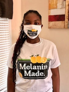 "Melanin Made" T-shirt With Matching Mask